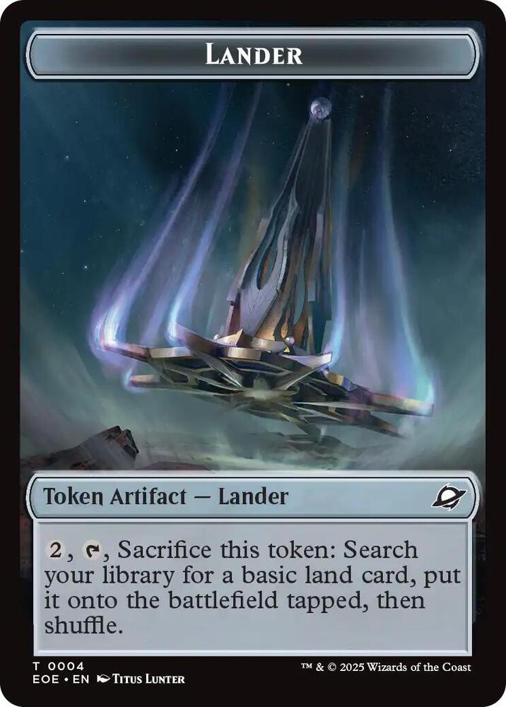 Human Soldier // Lander (0004) Doubled-Sided Token (Back)