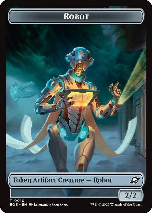 Robot // Emblem - Tezzeret, Cruel Captain Double-Sided Token