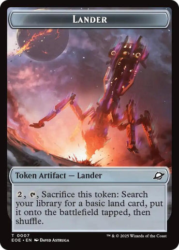 Robot // Lander (0007) Double-Sided Token (Back)