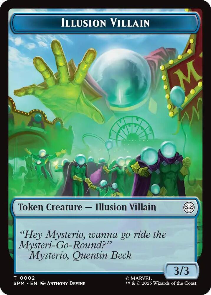 Spider // Illusion Villain Double-Sided Token (Back)