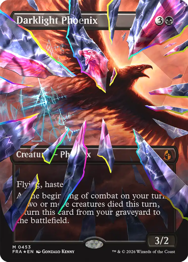 (Preorder) Darklight Phoenix (Borderless) (Facet Foil) (0453) [FRA - 453]