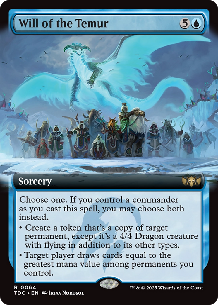 Will of the Temur (Extended Art) [Tarkir: Dragonstorm Commander]