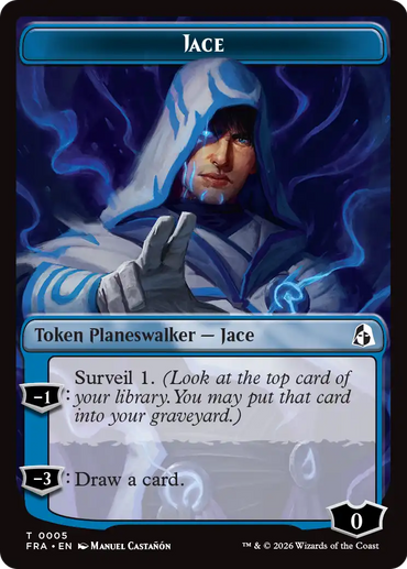 Spirit // Jace Double-Sided Token [Reality Fracture Commander Tokens]