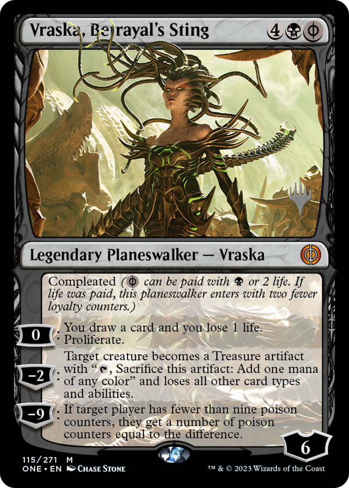 Vraska, Betrayal's Sting (Promo Pack) [Phyrexia: All Will Be One Promos]