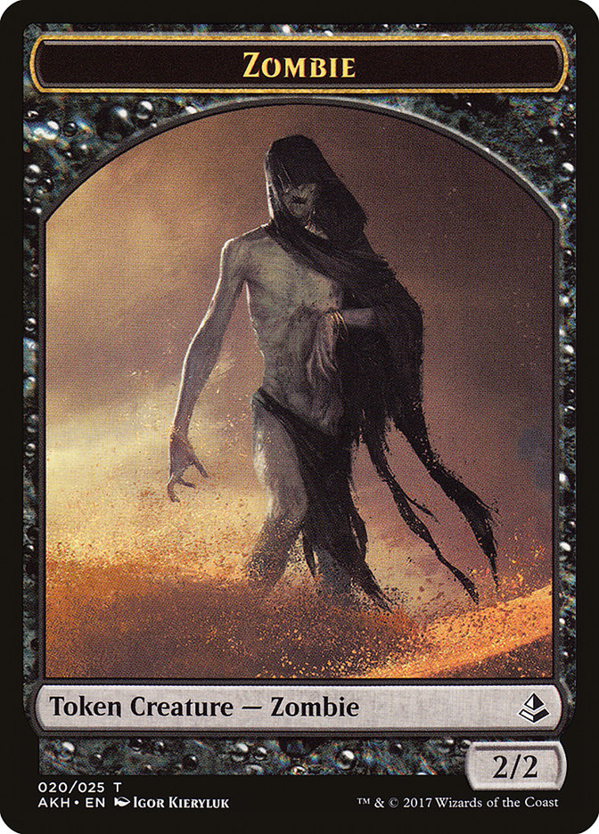 Vizier of Many Faces // Zombie Double-Sided Token [Amonkhet Tokens]