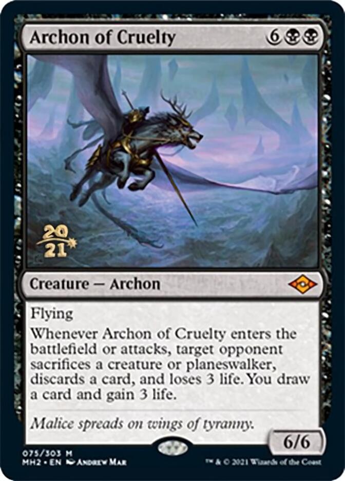 Archon of Cruelty [Modern Horizons 2 Prerelease Promos]