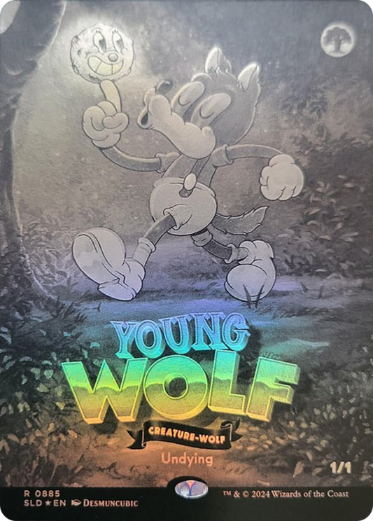 Young Wolf (Black & White Foil) [Secret Lair Drop Series]