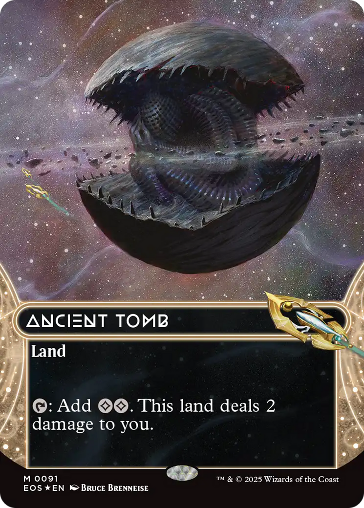 Ancient Tomb (0091) (Borderless) (Galaxy Foil) [Edge of Eternities]