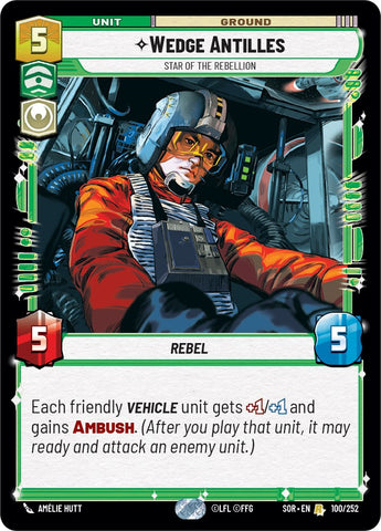 Wedge Antilles - Star of the Rebellion (100/252) [Spark of Rebellion]