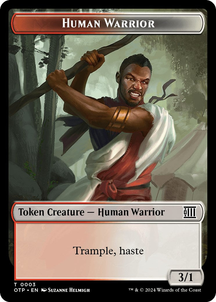 Human Warrior // Plot Double-Sided Token