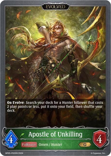 Apostle of Unkilling (Evolved) - P02EN (Foil) (BP05-P02EN) [Omens Eternal]