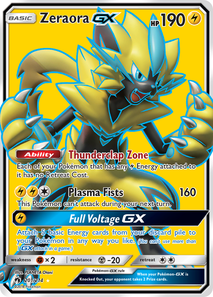 Zeraora GX (201/214) [Sun & Moon: Lost Thunder]