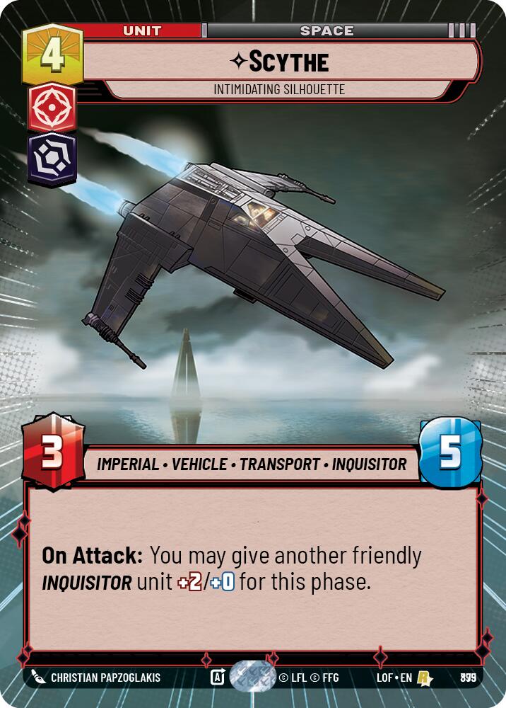 Scythe (875) - Intimidating Silhouette (Hyperspace Foil) (875) [Legends of the Force]