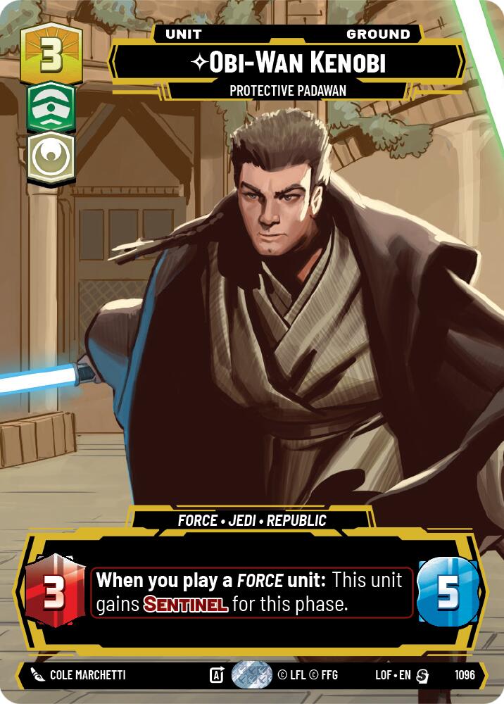 Obi-Wan Kenobi (1096) - Protective Padawan (Prestige Foil) (1096) [Legends of the Force]