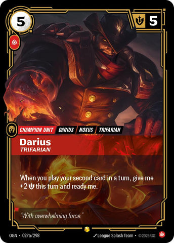 Darius - Trifarian (Alternate Art) [OGN - 027a/298]