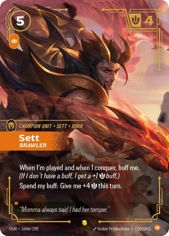 Sett - Brawler (Alternate Art) [OGN - 164a/298]