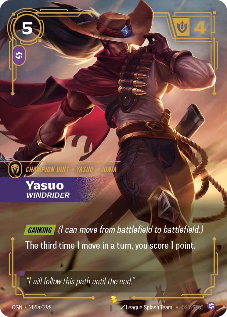 Yasuo - Windrider (Alternate Art) [OGN - 205a/298]