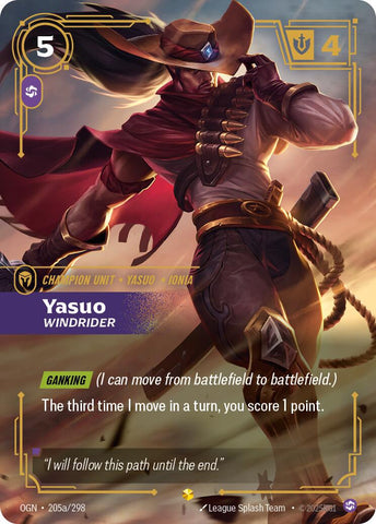 Yasuo - Windrider (Alternate Art) [OGN - 205a/298]