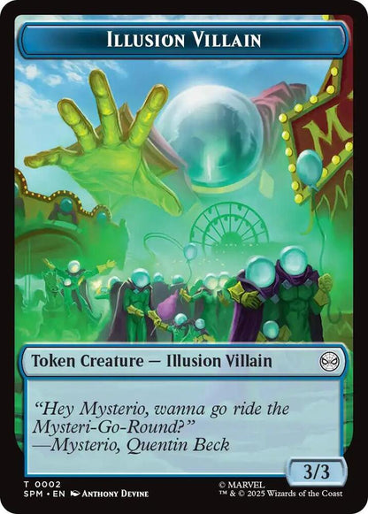 Spider // Illusion Villain Double-Sided Token (Back)