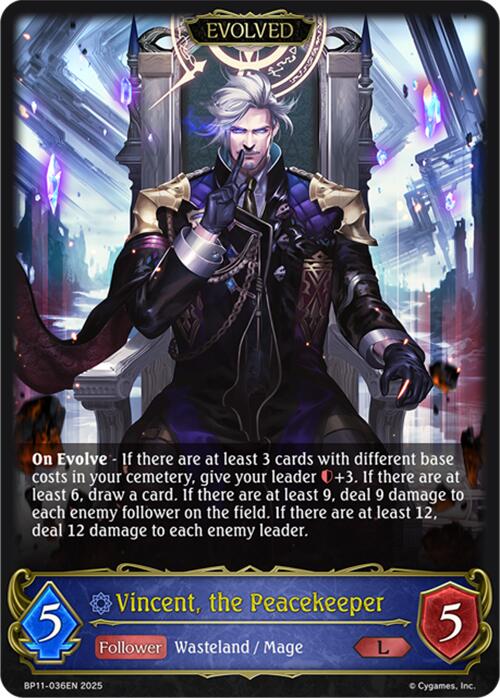 Vincent, the Peacekeeper (Evolved) (BP11-036EN) [BP11: Bullet of Fate]