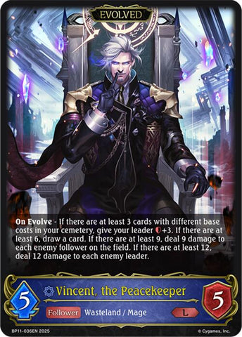 Vincent, the Peacekeeper (Evolved) (BP11-036EN) [BP11: Bullet of Fate]