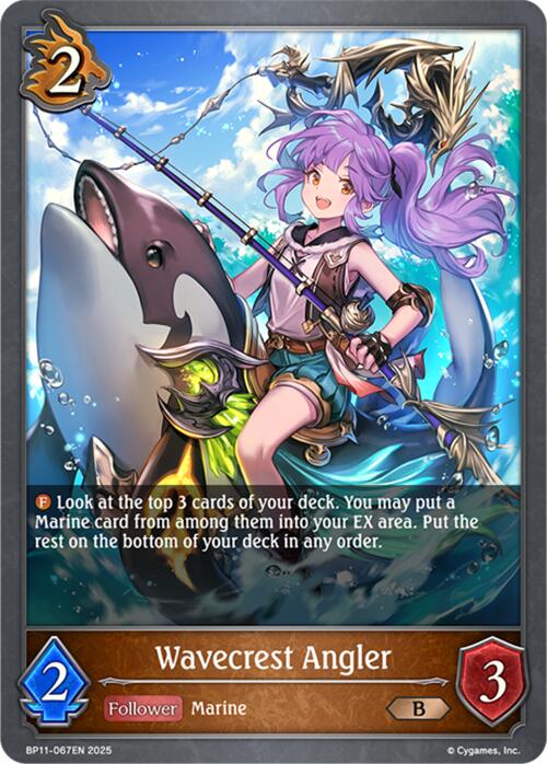 Wavecrest Angler (BP11-067EN) [BP11: Bullet of Fate]