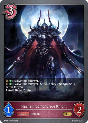 Hazhan, Demonblade Knight (BP11-072EN) [BP11: Bullet of Fate]