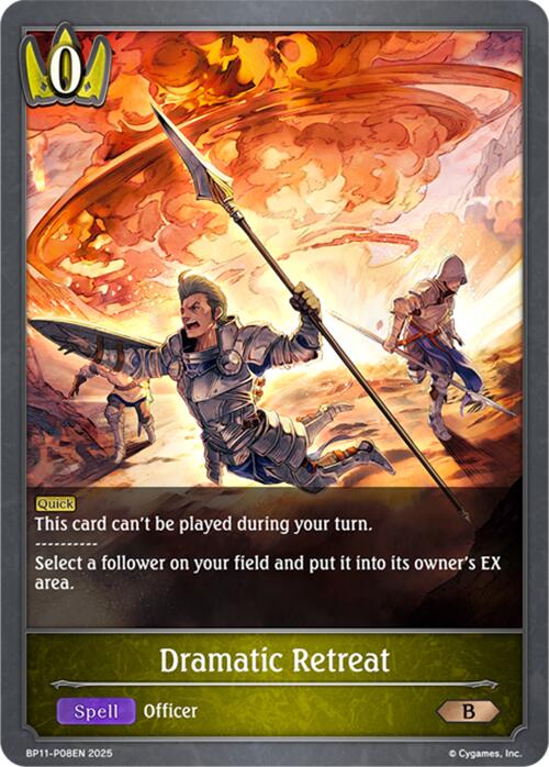 Dramatic Retreat - P08 (Foil) (BP11-P08EN) [BP11: Bullet of Fate]