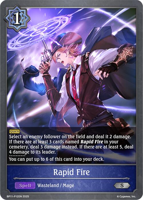 Rapid Fire - P12 (Foil) (BP11-P12EN) [BP11: Bullet of Fate]