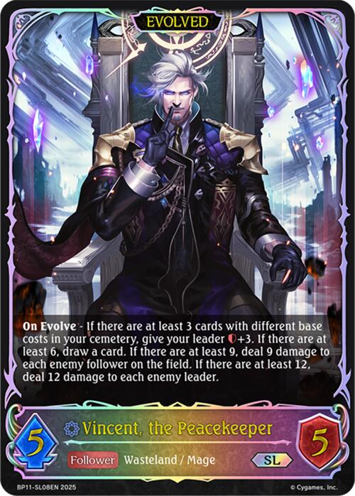 Vincent, the Peacekeeper (Evolved) (BP11-SL08EN) [BP11: Bullet of Fate]