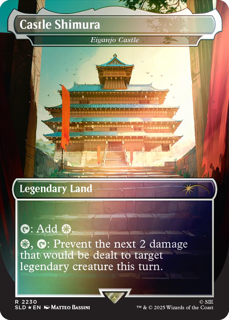 Castle Shimura - Eiganjo Castle (Rainbow Foil) [Secret Lair Drop Series]