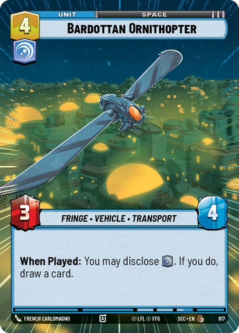 Bardottan Ornithopter (818) (Hyperspace Foil) (818) [Secrets of Power]