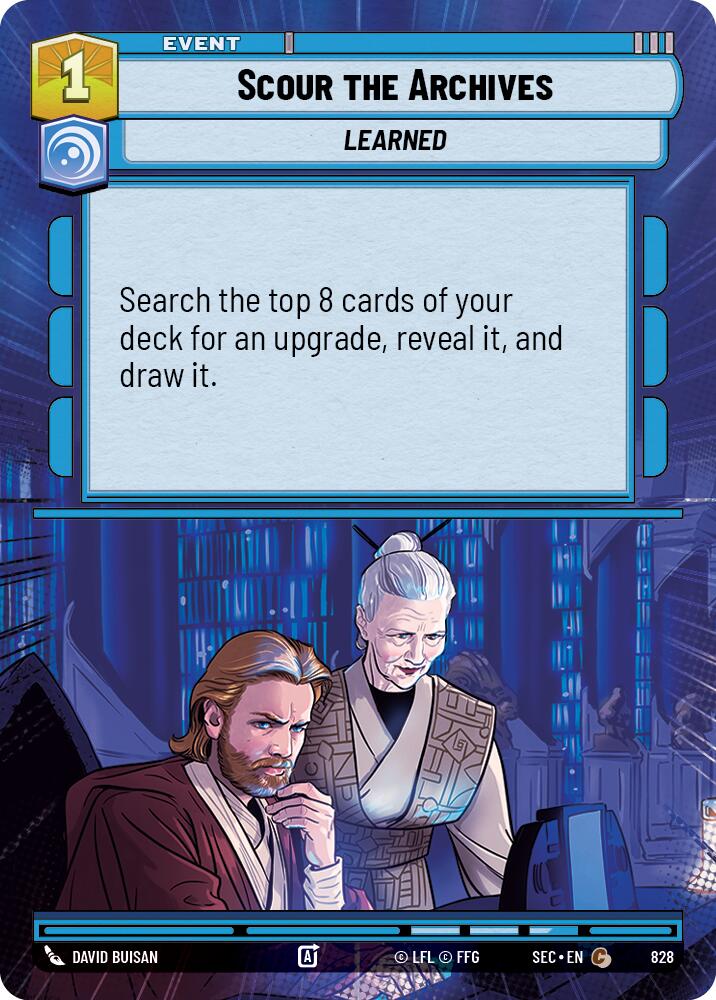 Scour the Archives (828) (Hyperspace Foil) (828) [Secrets of Power]