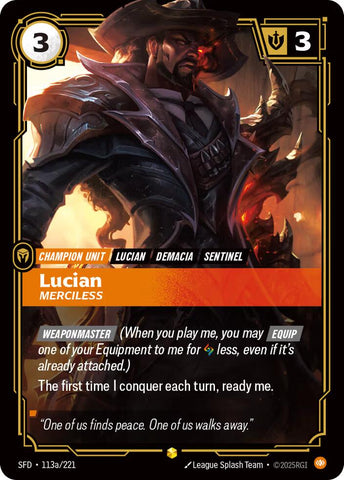 Lucian - Merciless (Alternate Art) [SFD - 113a/221]