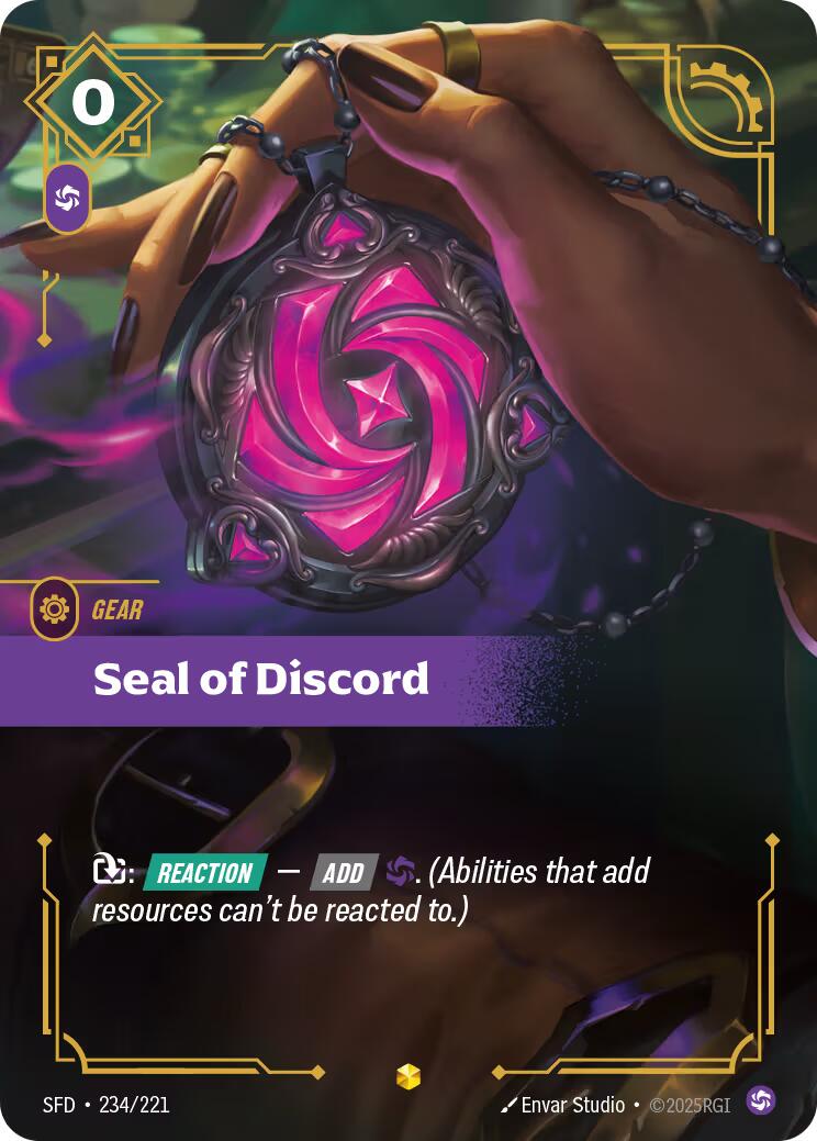 Seal of Discord (Overnumbered) [SFD - 234/221]