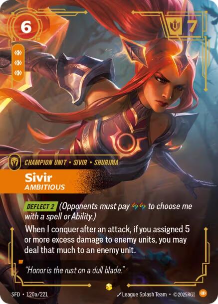 Sivir - Ambitious (Alternate Art) [SFD - 120a/221]