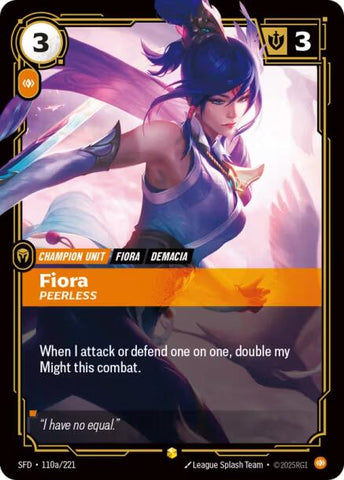 Fiora - Peerless (Alternate Art) [SFD - 110a/221]