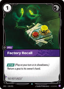 Factory Recall [SFD - 135/221]