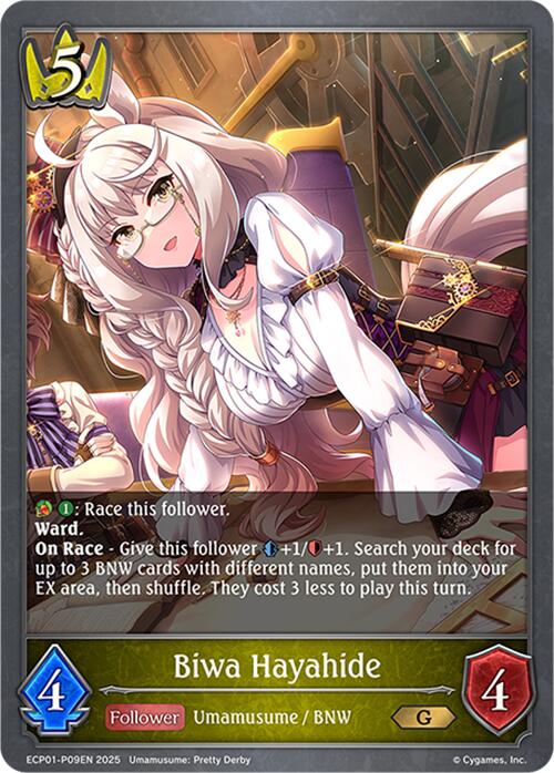 Biwa Hayahide - P09EN (Foil) (ECP01-P09EN) [Umamusume: Pretty Derby EX Crossover Set]