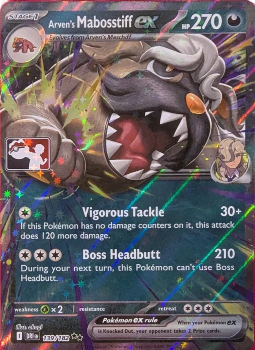 Arven's Mabosstiff ex (139/182) [Prize Pack Series Eight]