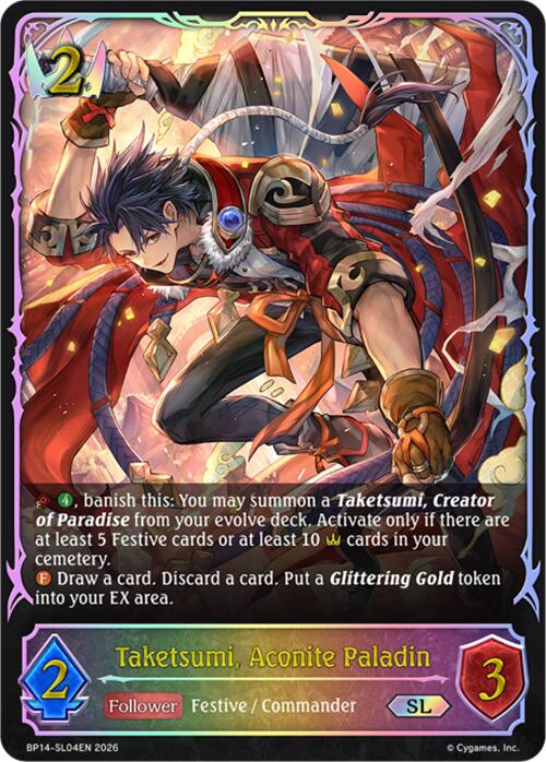Taketsumi, Aconite Paladin (BP14-SL04EN) [Banquet of Dreams]