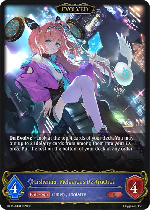 Lishenna, Melodious Destruction (Evolved) (BP15-040EN) [Trial of the Omens]