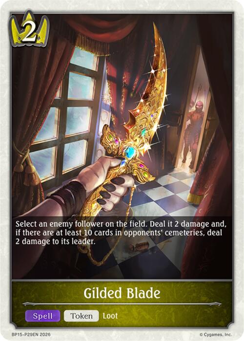 Gilded Blade - P29 (Foil) (BP15-P29EN) [Trial of the Omens]