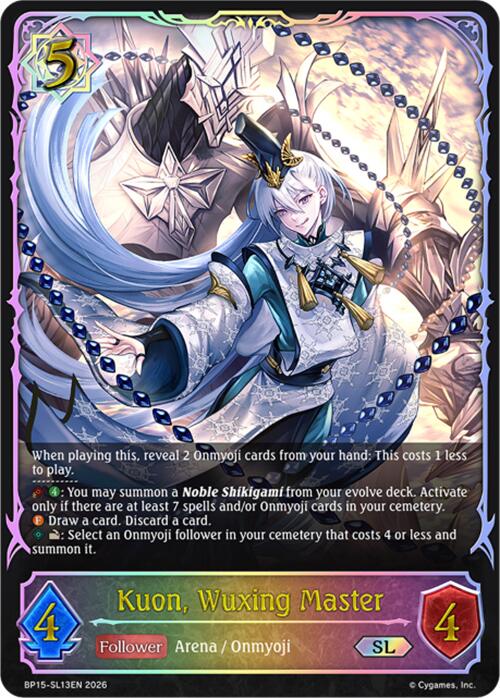 Kuon, Wuxing Master (BP15-SL13EN) [Trial of the Omens]