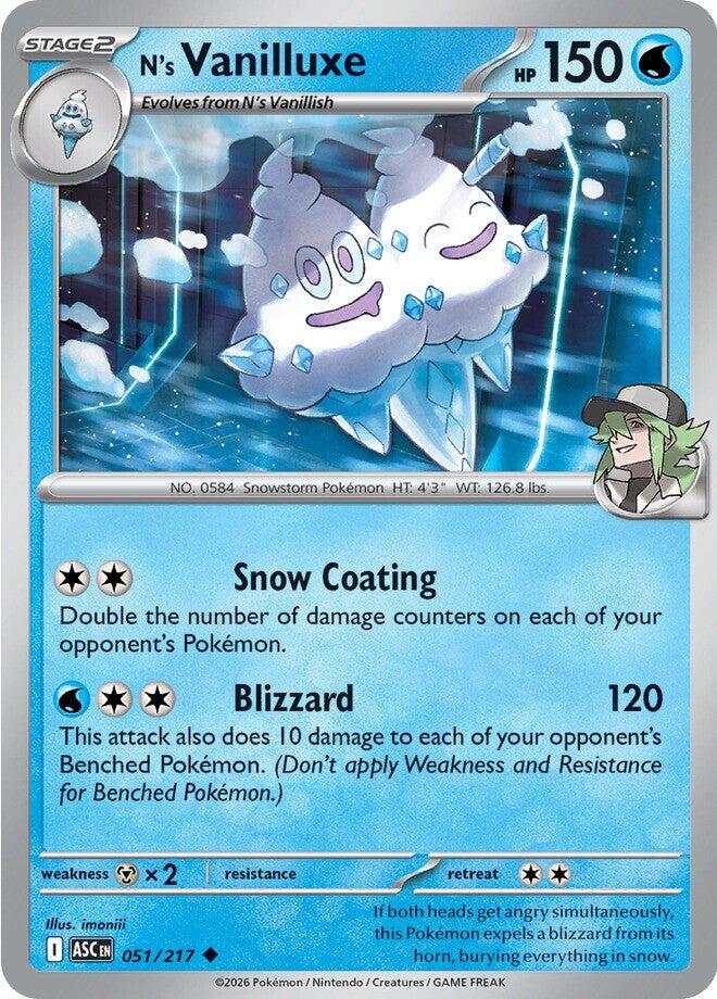 N's Vanilluxe (051/217) [Mega Evolution: Ascended Heroes]