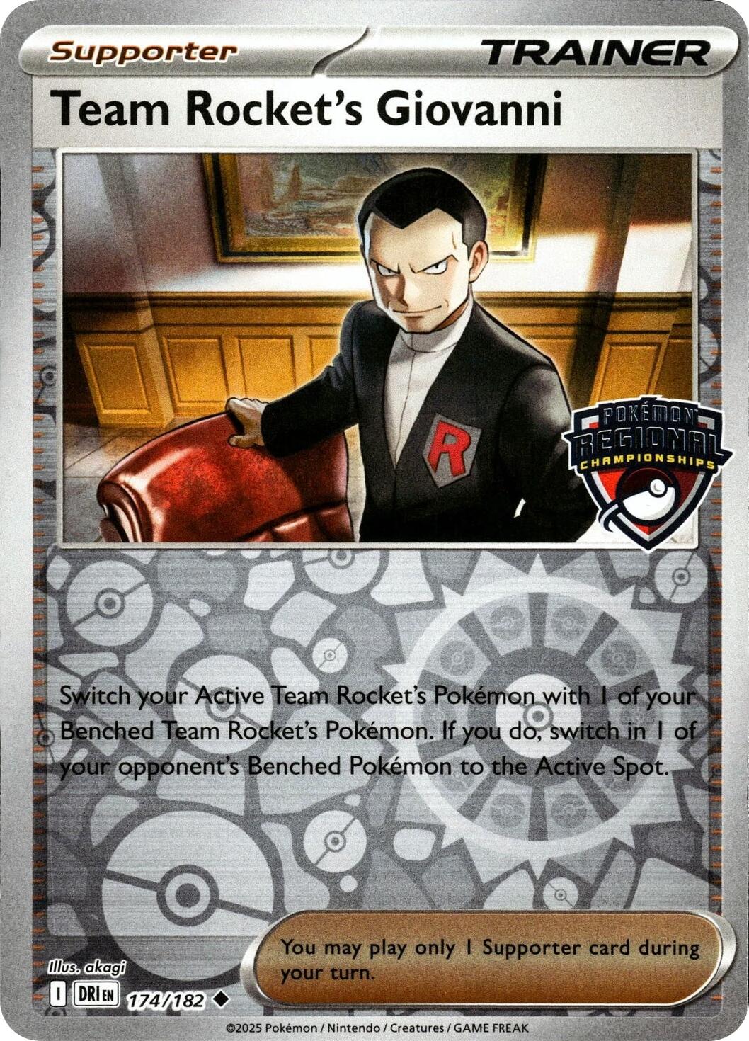 Team Rocket's Giovanni (174/182) [League & Championship Cards]