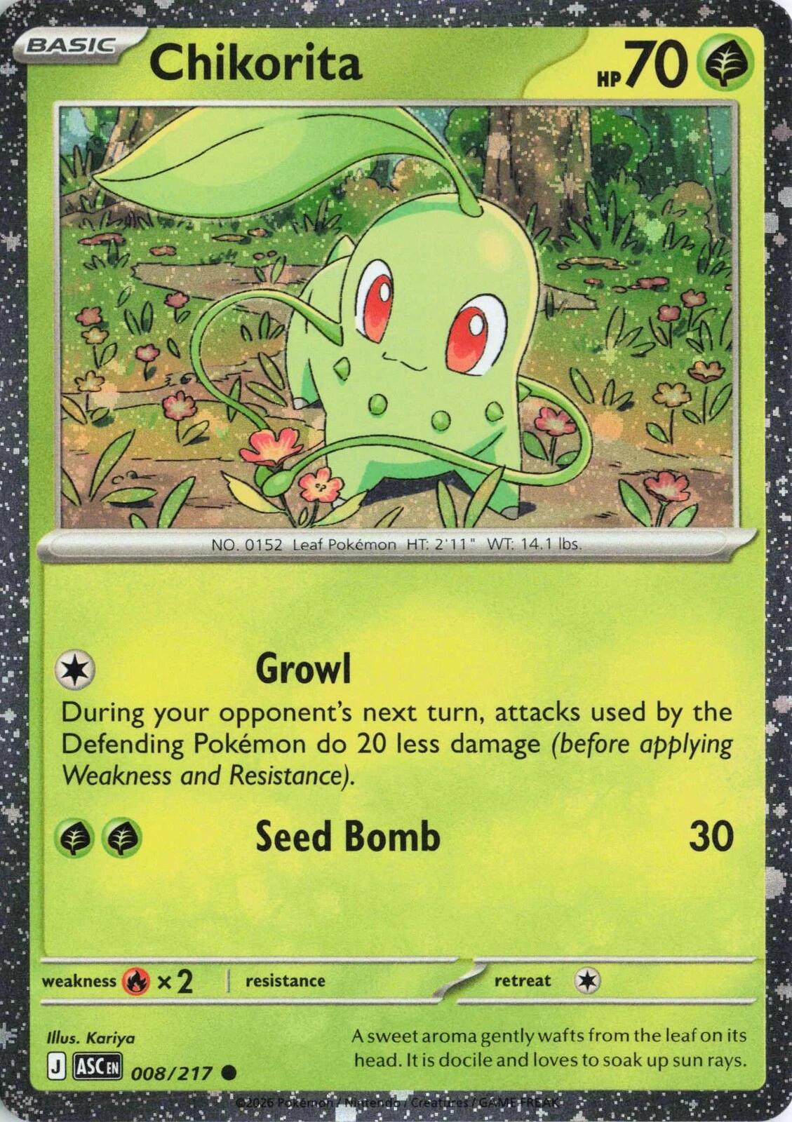 Chikorita (008/217) (Cosmos Holo) [Miscellaneous Cards]