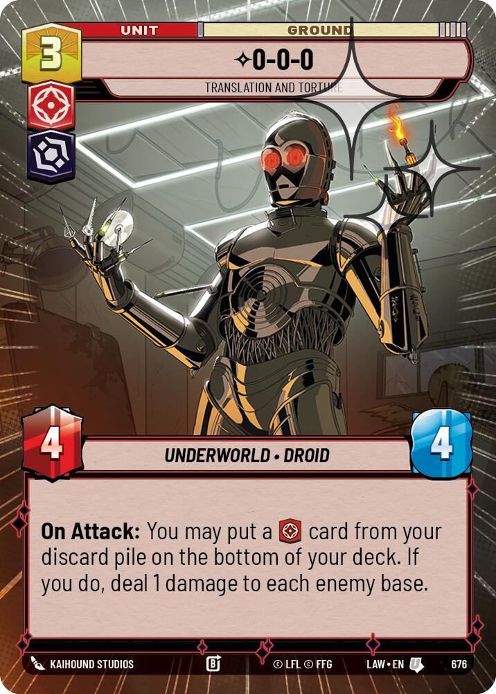 0-0-0 - Translation and Torture (438) (Hyperspace Foil) (438) [A Lawless Time]