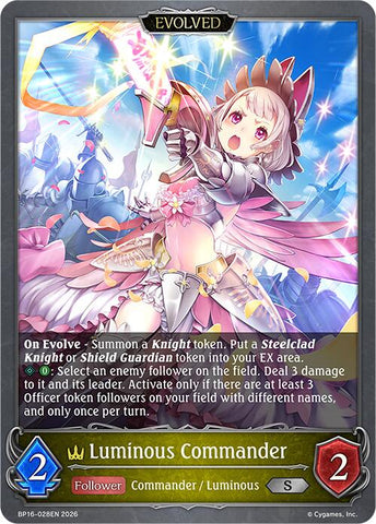 Luminous Commander (Evolved) (BP16-028EN) [Advent of Genesis]