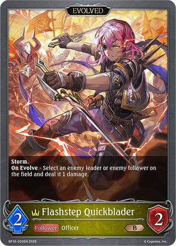 Flashstep Quickblader (Evolved) (BP16-033EN) [Advent of Genesis]